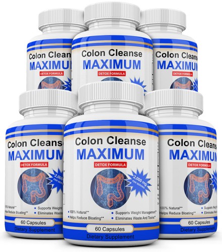 6 Colon Cleanse Maximum Organic Herbs Pounds Lose Weight Detox Gut Support