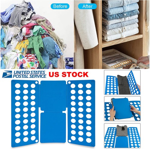 T-Shirt Clothes Fast Fold Flip Folder Folding Board Laundry Organizer Adult Kids