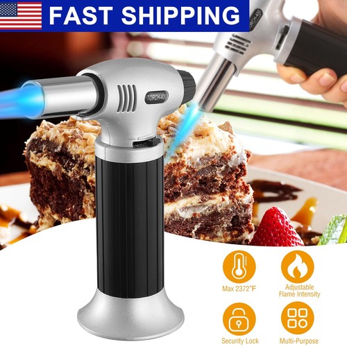 Culinary Butane Torch Kitchen Cooking Gun Lighter Refillable Adjustable Flame