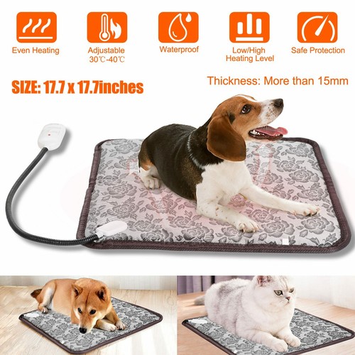 Pet Dog Cat Heat Pad Electric Heated Mat Blanket Whelping Bed Mat Waterproof