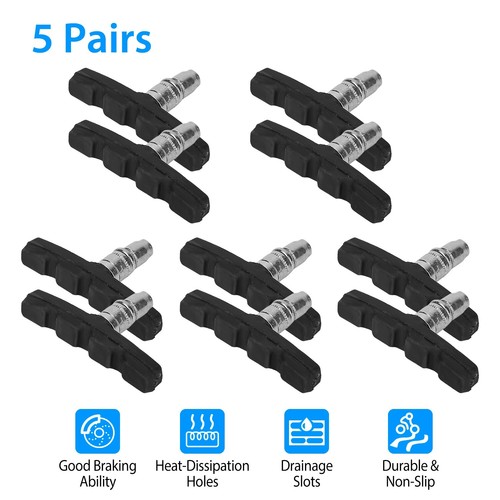 10Pcs Bicycle Brake Pads Shoes 70mm Non-Slip For Mountain Road Bike Brake Blocks
