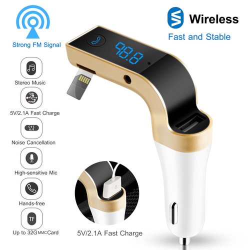 Wireless FM Transmitter Car Kit USB Charger Hands-free Call In- Car MP3 Player