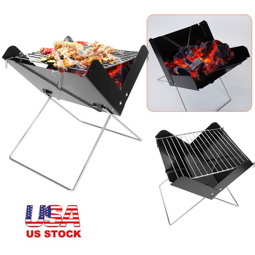 Portable Charcoal Barbecue Grill Outdoor Smoker BBQ for Camping Picnic Hiking