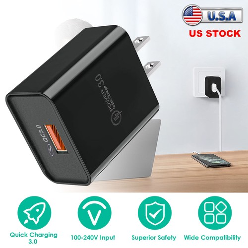 18W High Speed USB Wall Charger Power Adapter Fit for iPhone 14 13 12 Pro Max