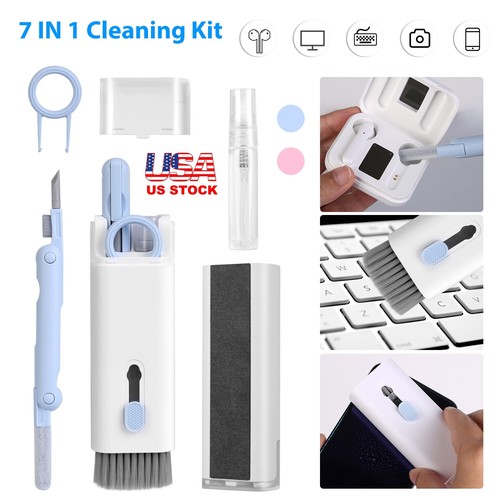7 in 1 Electronics Keyboard Earbud Dust Cleaner Kit Cleaning Pen with Key Puller