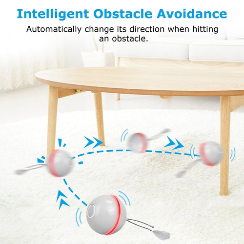 Electric Cat Toys Automatic Rolling Ball USB Kitten Motion Exercise Feather Toy