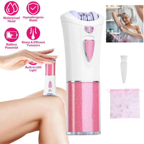 Hair Removal Glide Epilator for Women Electric Cordless Facial Body Hair Remover