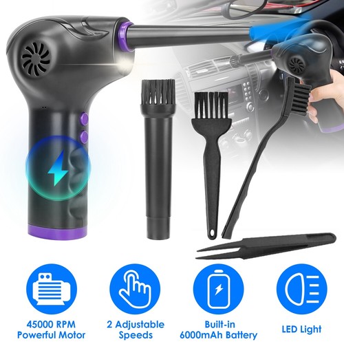 Electronic Compressed Air Duster 45000RPM Portable Keyboard Cleaner Air Blower