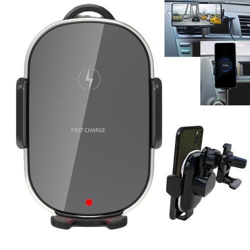 360� Rotating Fast Charger Car Mount Phone Holder 15W Wireless Fit for iPhone