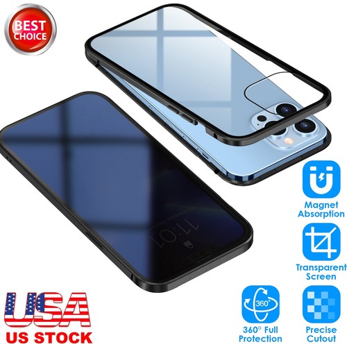 Privacy Magnetic Phone Case Anti Spy Phone Cover Full Protection Fit for iPhone
