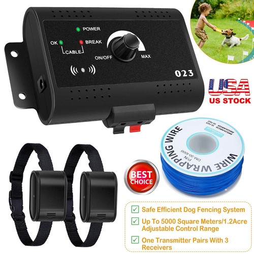 Wireless Electric Dog Safe Fence Pet Safe Containment System Shock Collars 2 Dog