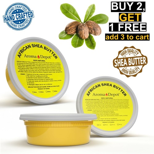 8oz Organic African Shea Butter Yellow Raw From GHANA Natural UNREFINED Pure