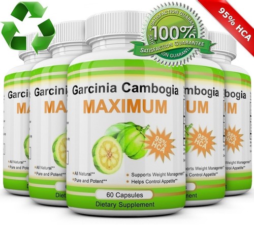 5X Pack GARCINIA CAMBOGIA 95% HCA 3000mg Daily Weight Loss Diet Pills Fat Burner