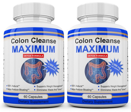 2 Colon Cleanse Maximum Organic Herbs Pounds Lose Weight Detox Gut Support