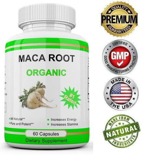 MACA ROOT 1200 MG 60 capsules 100% Pure Extract ( lepidum mayenil ) 1200 mg