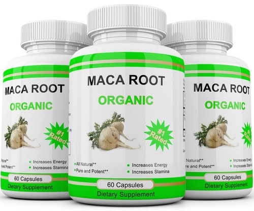 3 x MACA ROOT 1200 MG 60 capsules 100% Pure Extract ( lepidum mayenil ) 1200 mg