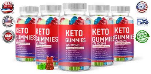 5 x Keto Slimming Gummies 175,000mg Apple Cider Vinegar ACV Weight Loss 60 USA