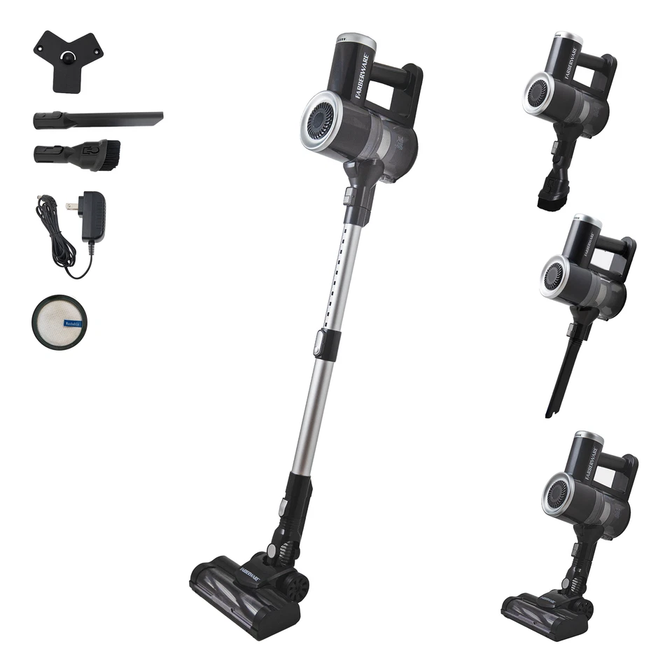 Farberware Cordless Pro Stick Vacuum Cleaner, Powerful Suction with 2 Speeds