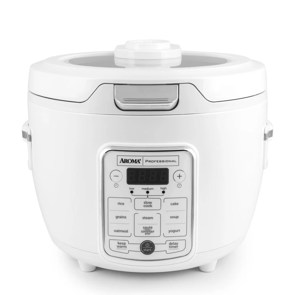 20-Cup Electric Rice Cooker, White Digital Cooker