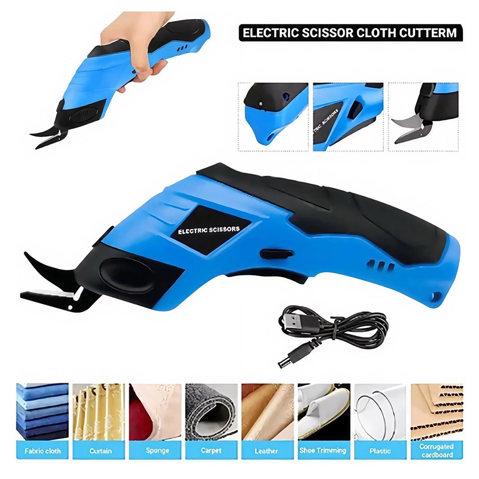 Cordless Electric Scissors, Cardboard Cutter, Box Cutter Fabric Scissor Cutter