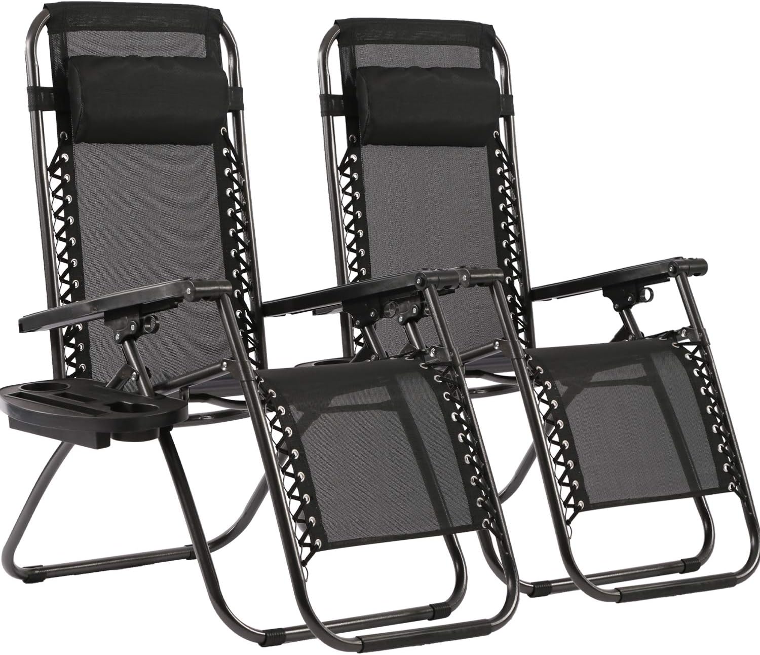 Zero Gravity Reclining Chairs (Set of 2) – Foldable Outdoor Lounge Chairs