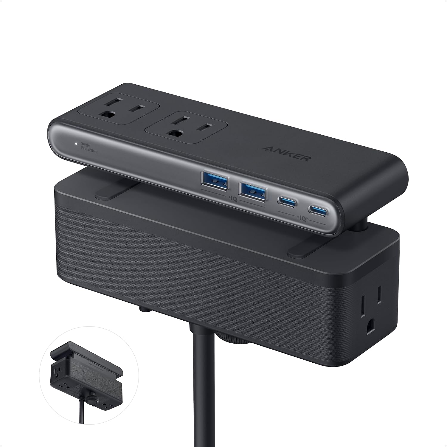Anker Nano Power Strip - 10-in-1, 70W, Clamp